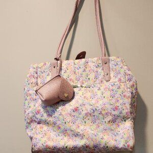Betsey Johnson Smooth Nylon Floral Tote